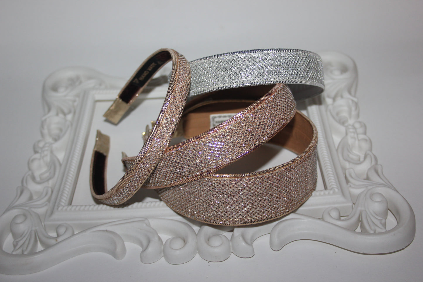 Gold & Silver headbands for women Plastic free head scarf Sparkle hairband