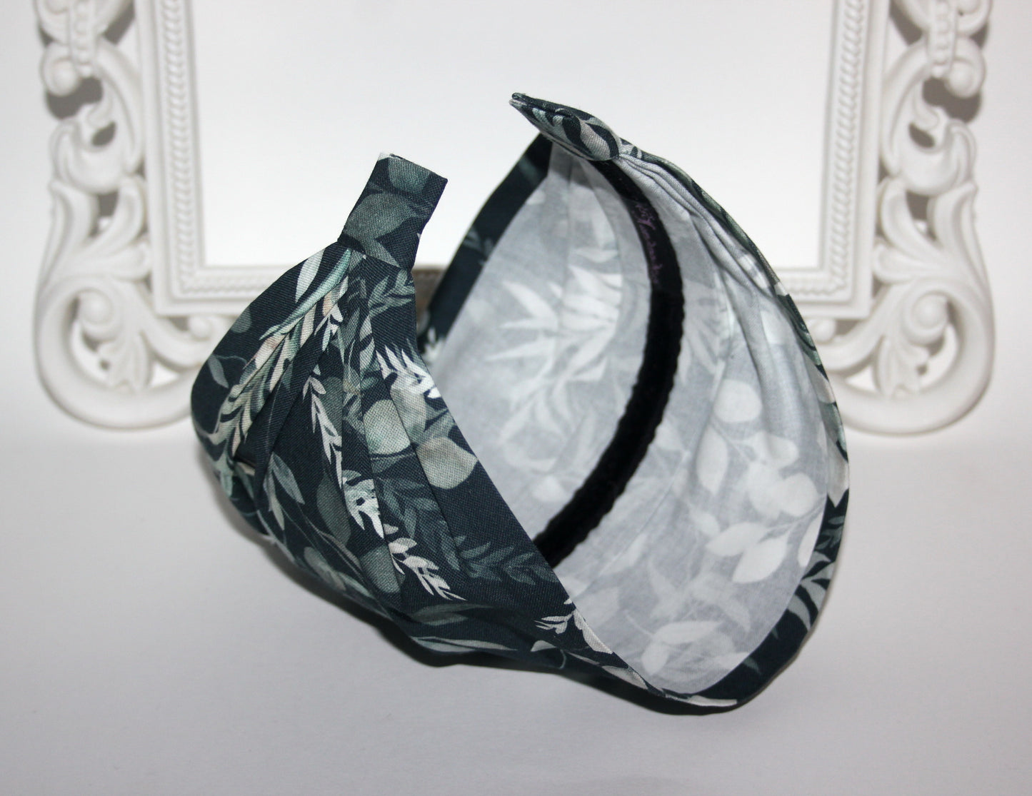 Headband bandana Petrol Blue cotton hippie head scarf, wide head covering