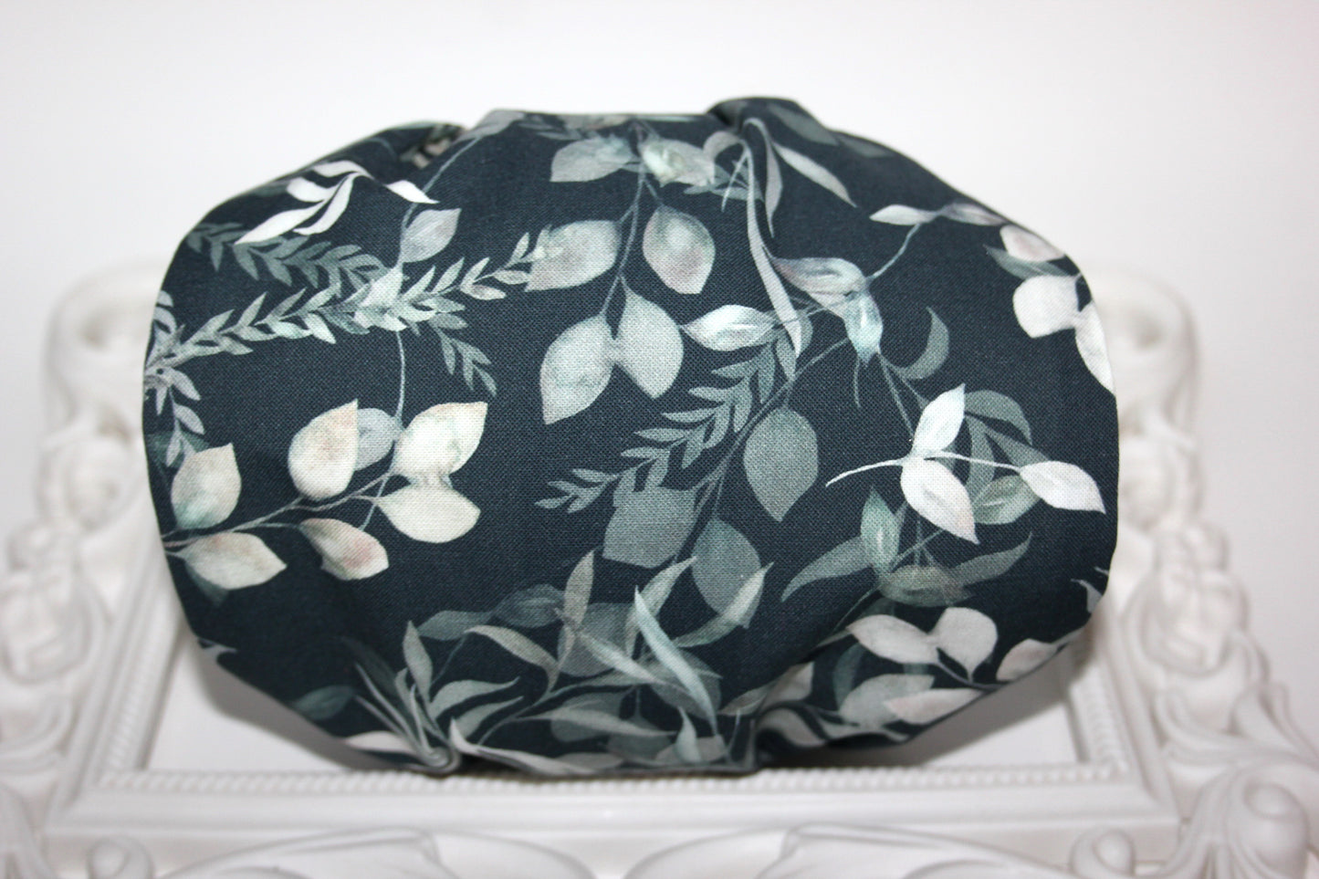 Headband bandana Petrol Blue cotton hippie head scarf, wide head covering