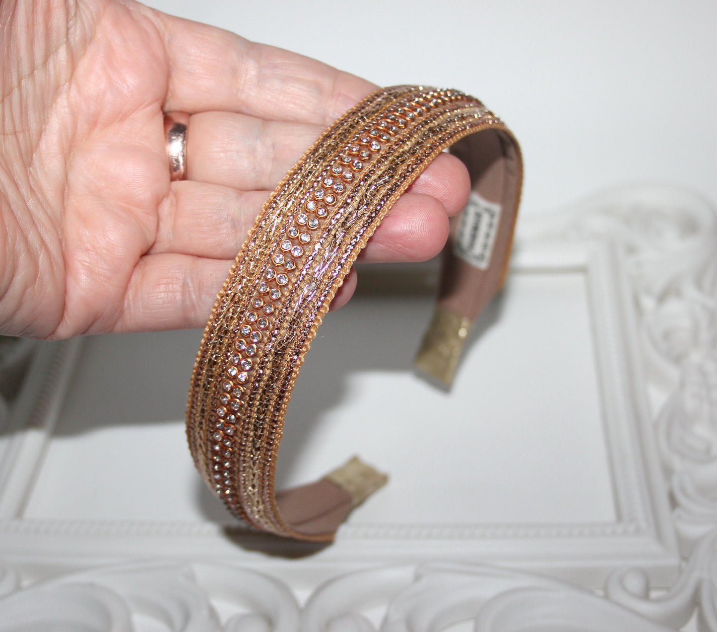 Sparkle headbands for women 1"inch Shiny hairband scarf