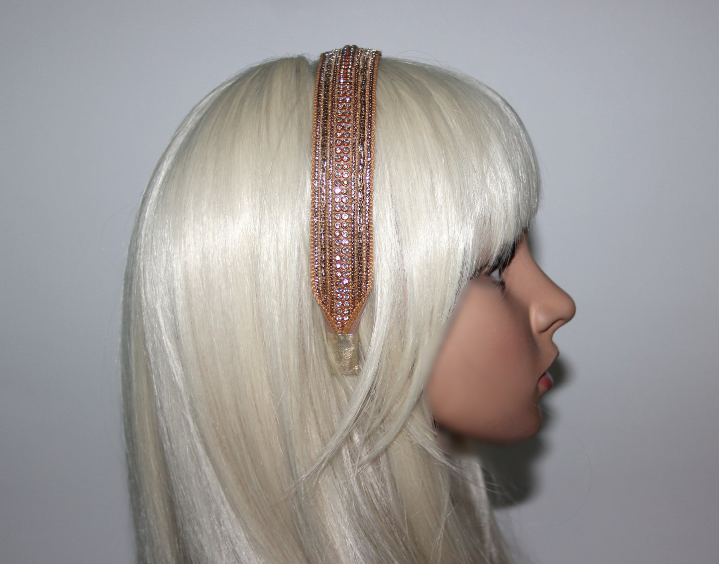 Sparkle headbands for women 1"inch Shiny hairband scarf