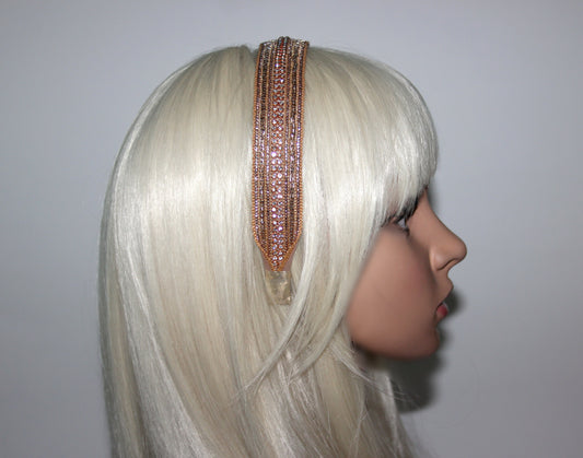 Sparkle headbands for women 1"inch Shiny hairband scarf