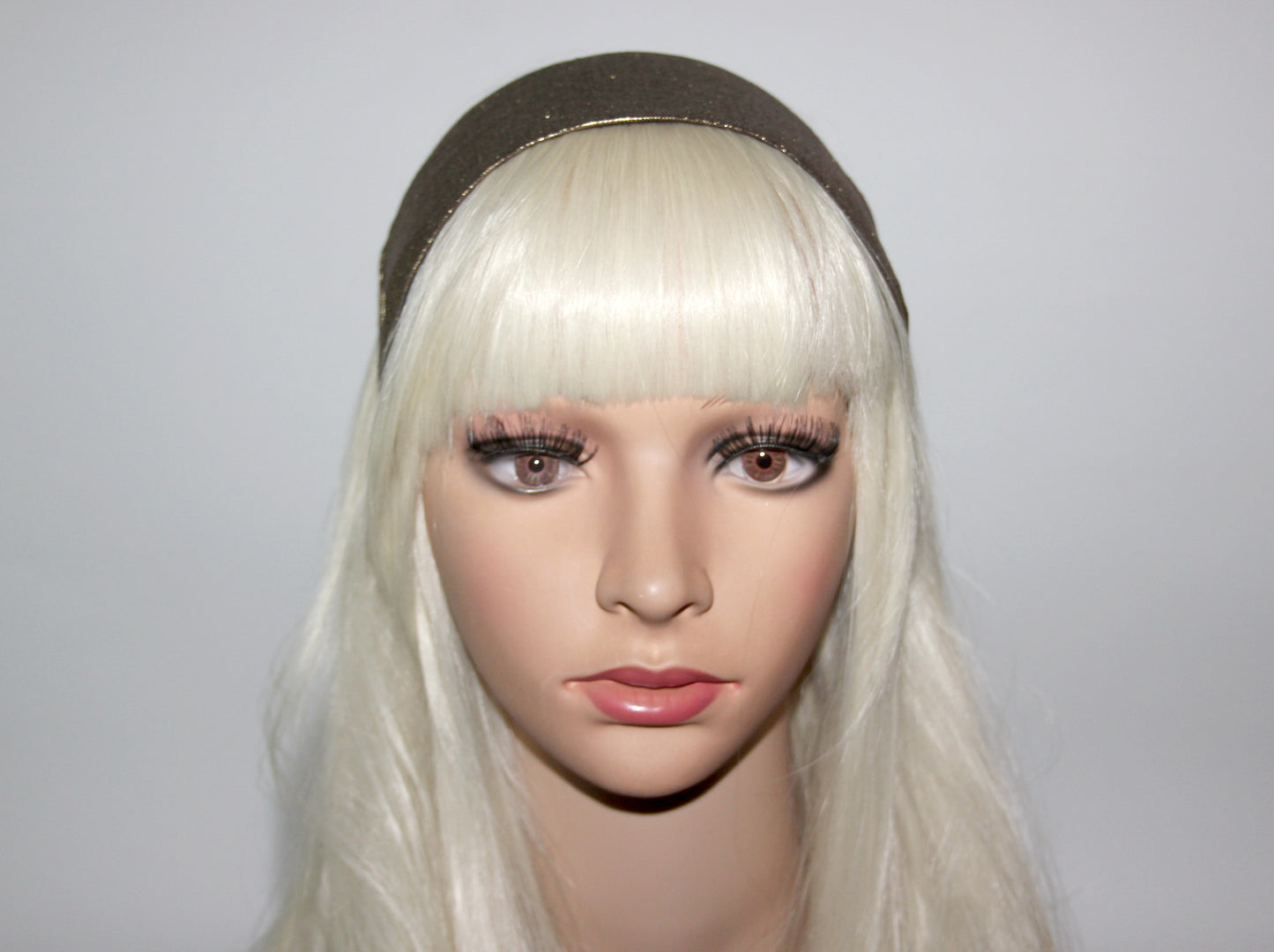 Linen headband women Stardust Gold & Brown hairband scarf