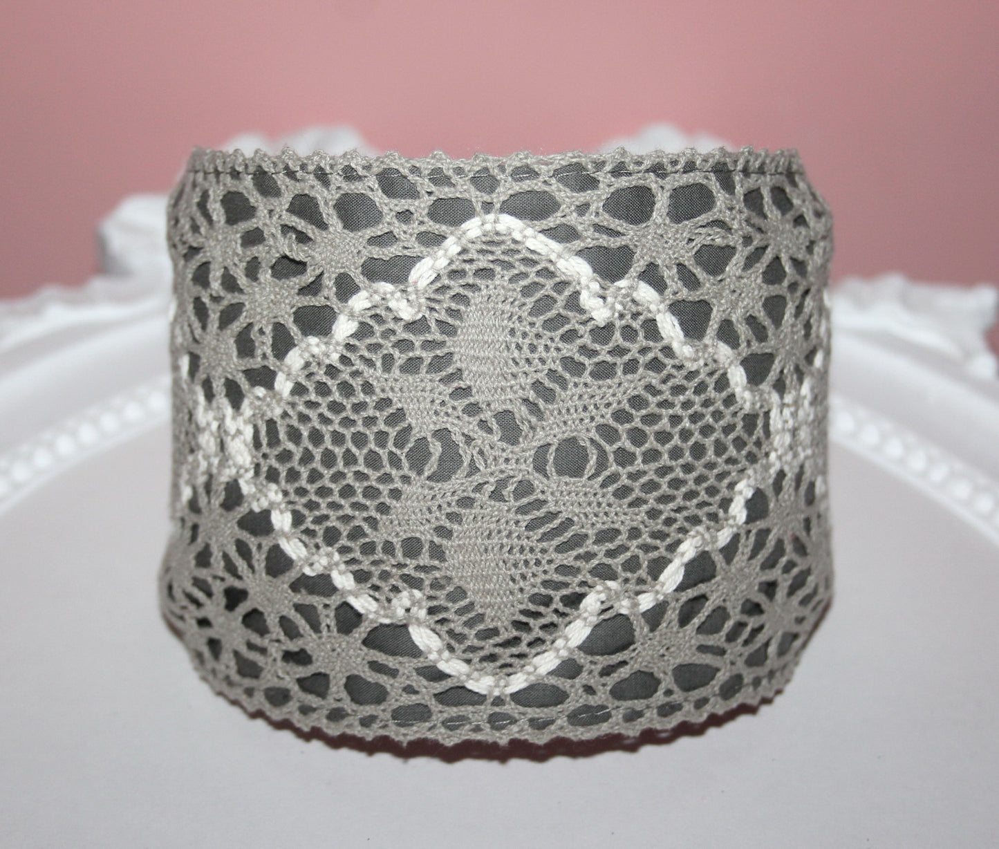 Retro headband for women 4"inch Gray wide alopecia head scarf Knitted cotton hairband