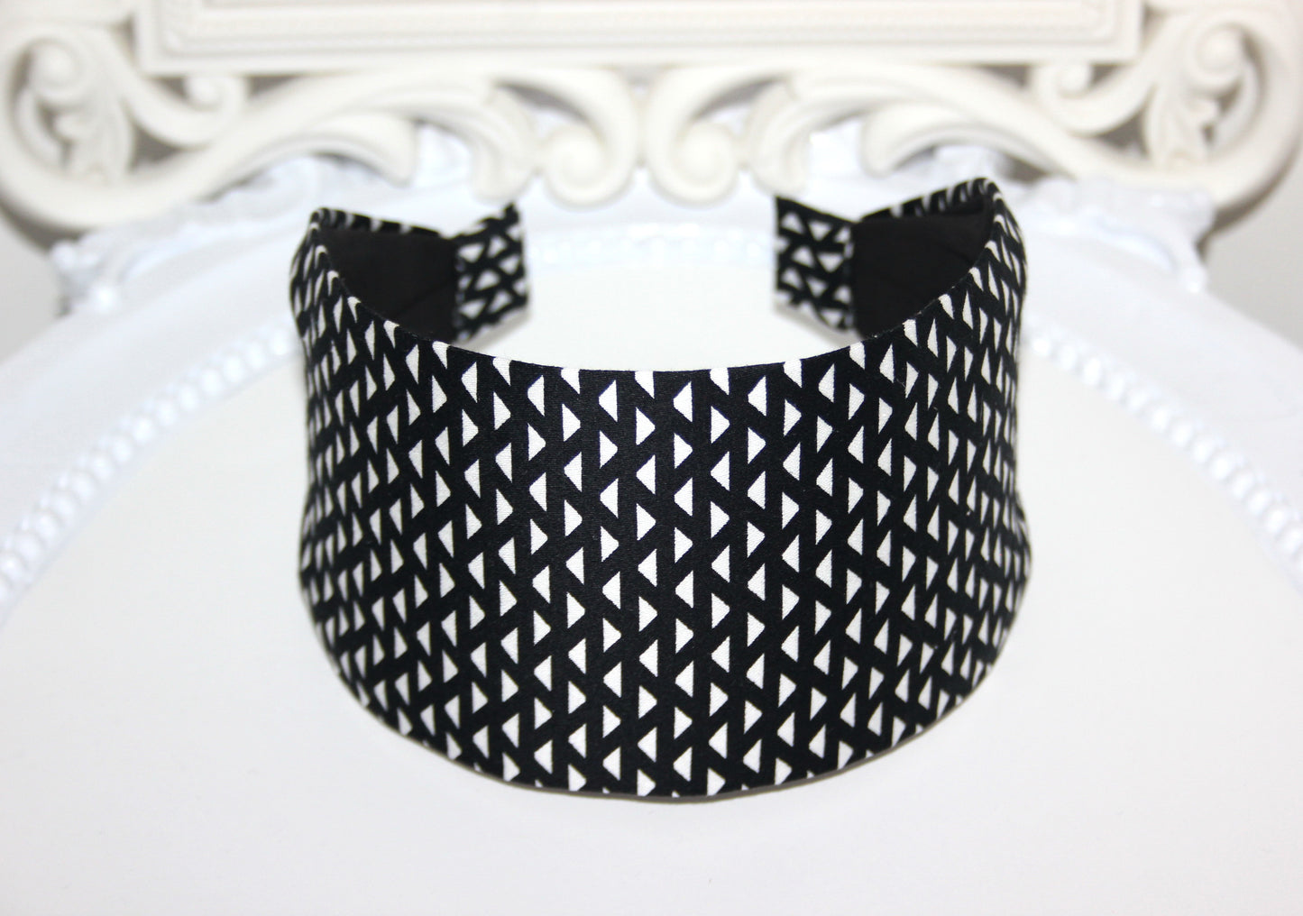Black & White geometric print headband