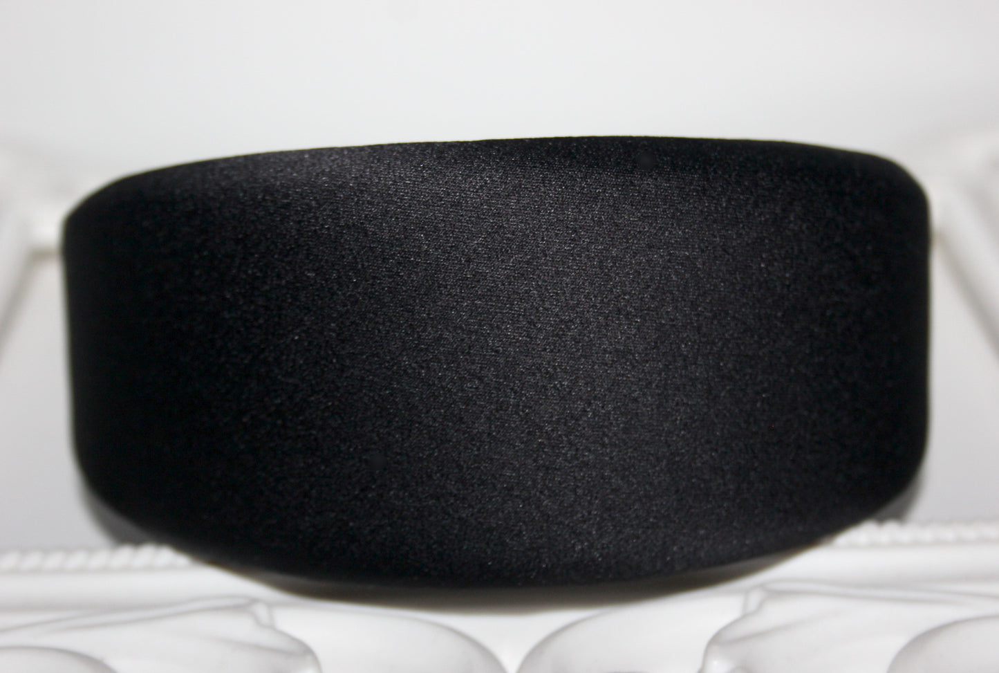 Padded Satin headband for women, Black puffy hairband, plastic free