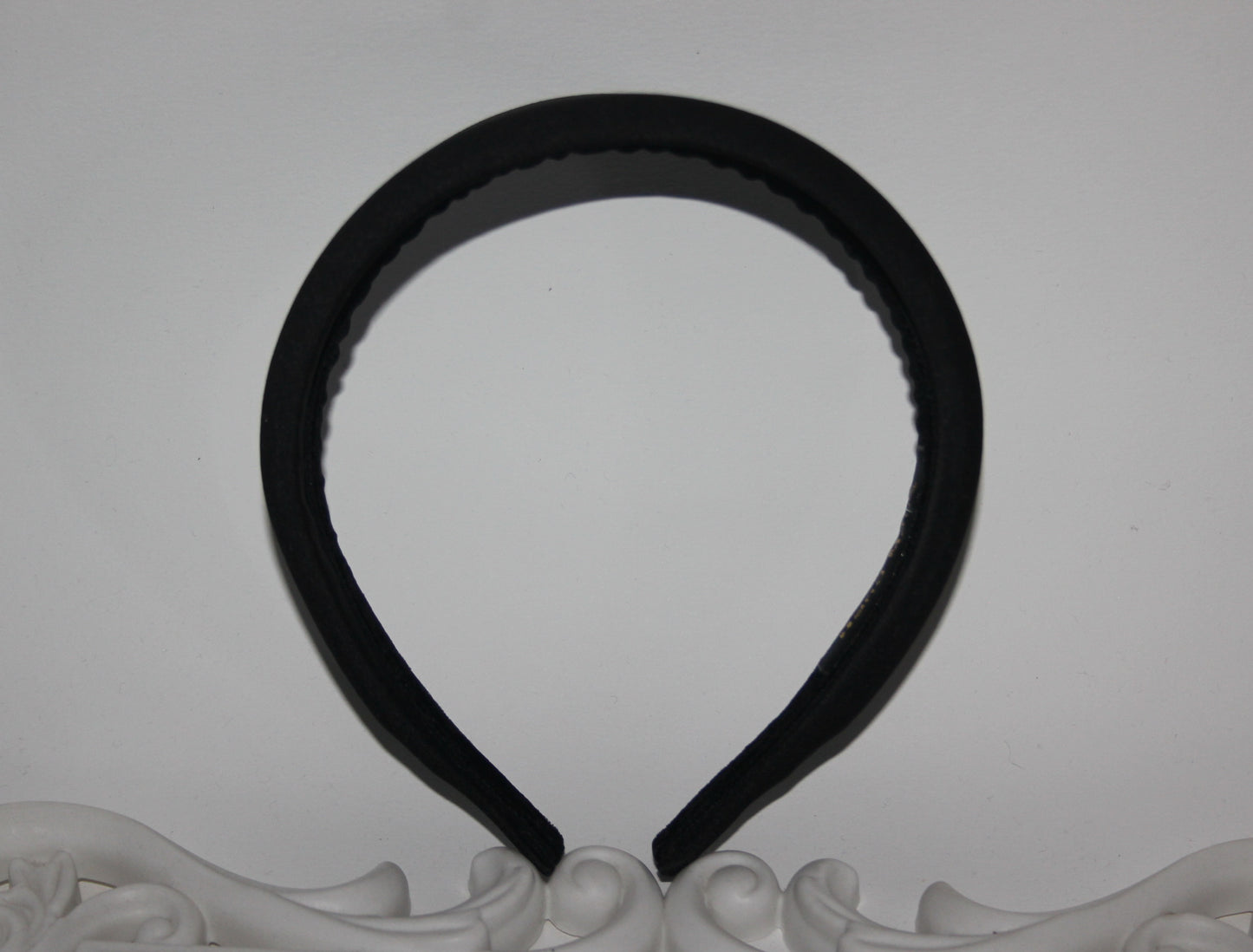 Padded Satin headband for women, Black puffy hairband, plastic free