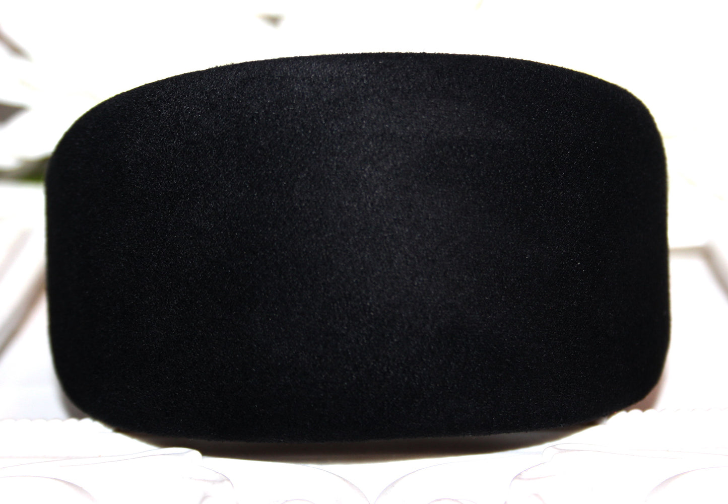 Black padded headband for women, Faux Suede puffy hairband, plastic free