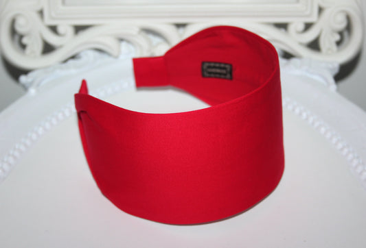 Red headband Wide satin touch cotton head cover Fashion women head scarf
