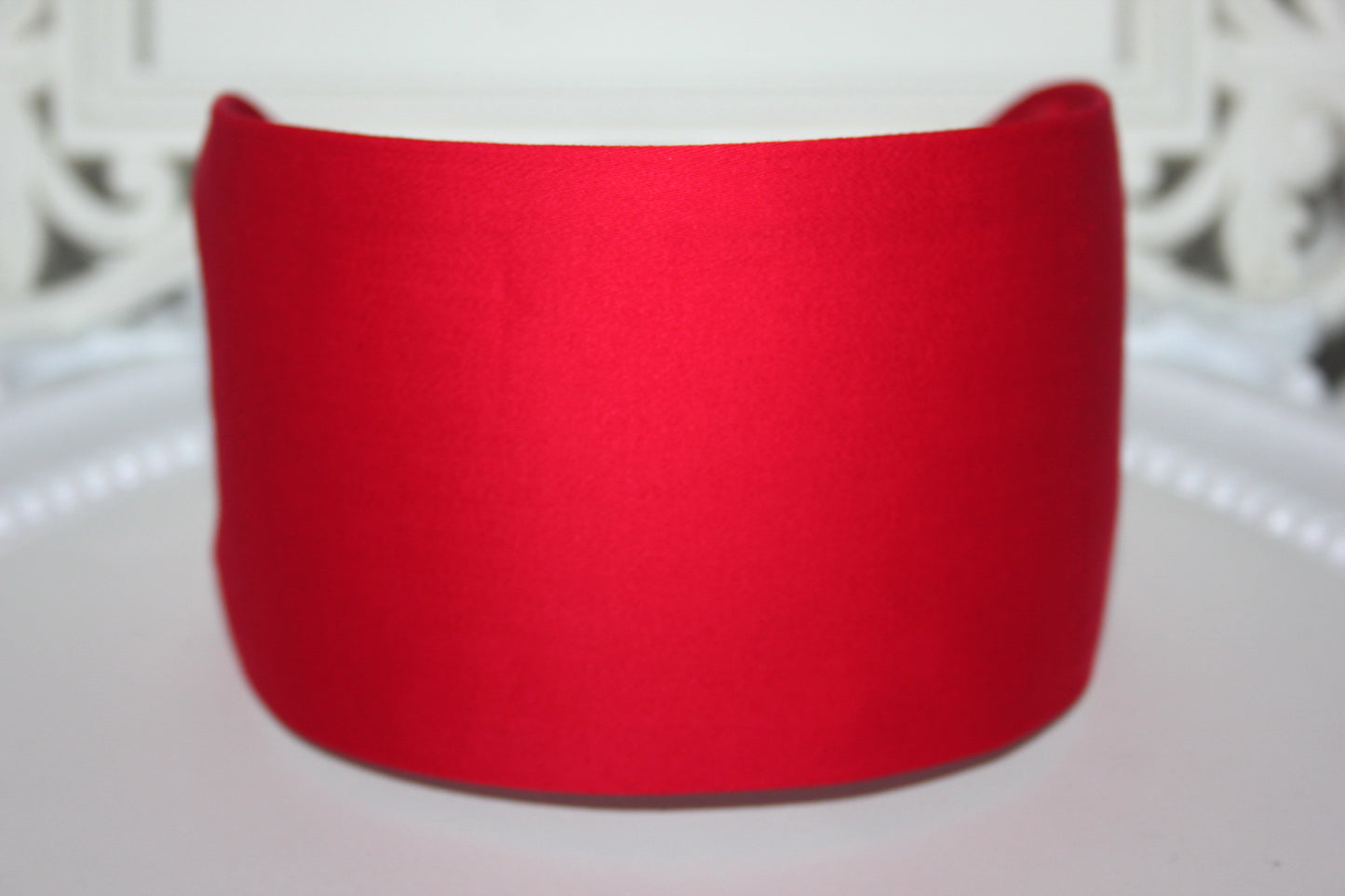 Red headband Wide satin touch cotton head cover Fashion women head scarf