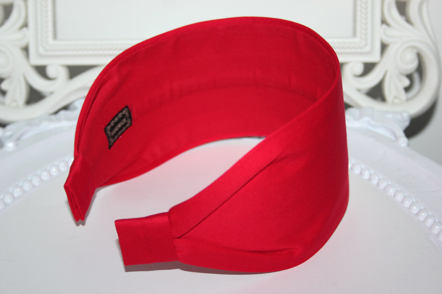 Red headband Wide satin touch cotton head cover Fashion women head scarf