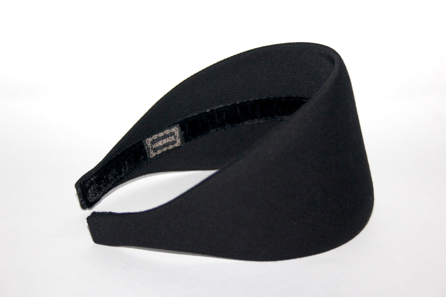 Black denim headband Cotton bull denim head scarf adjustable, plastic free