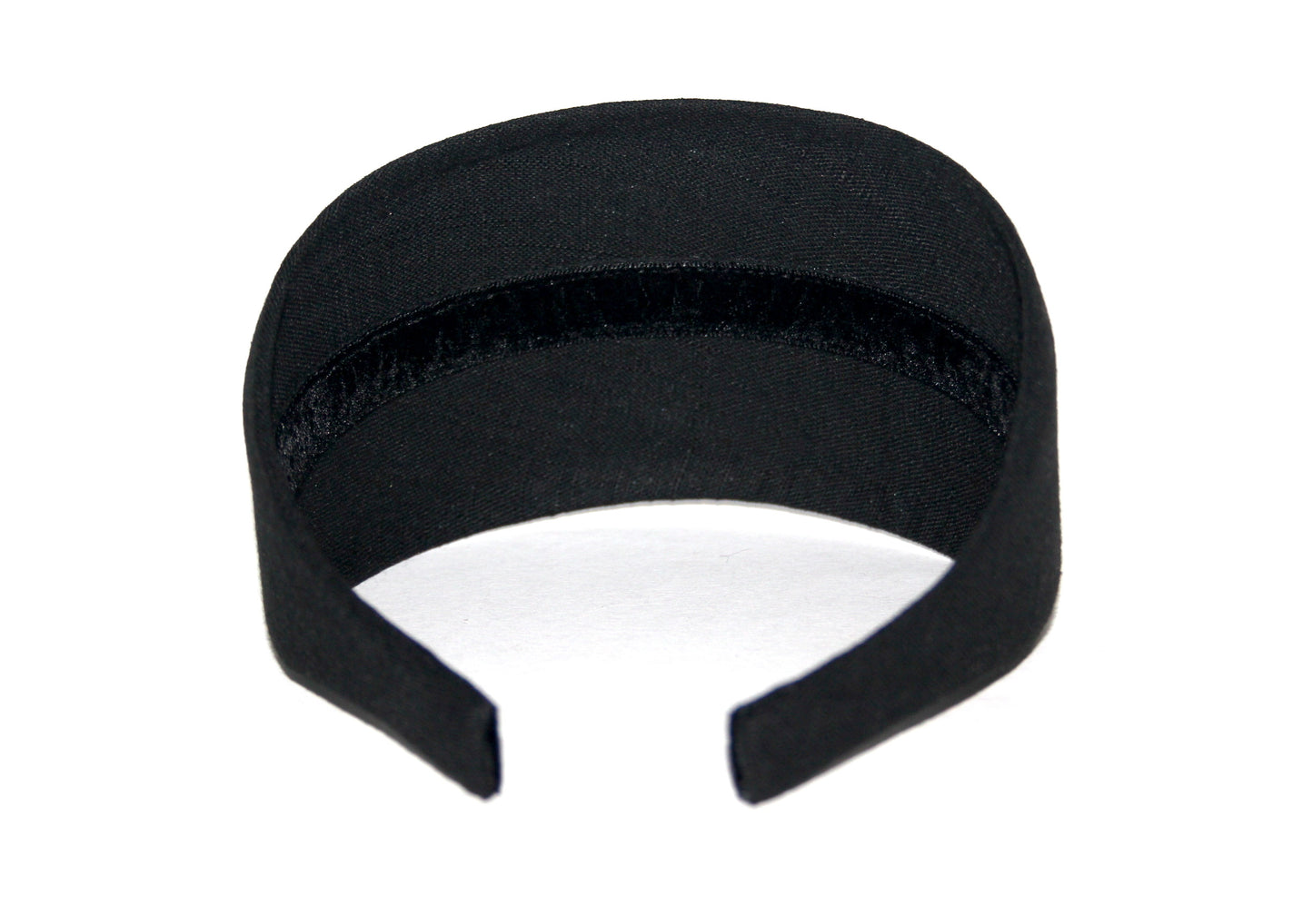 Black linen headband Women handmade hairband, adjustable, plastic free