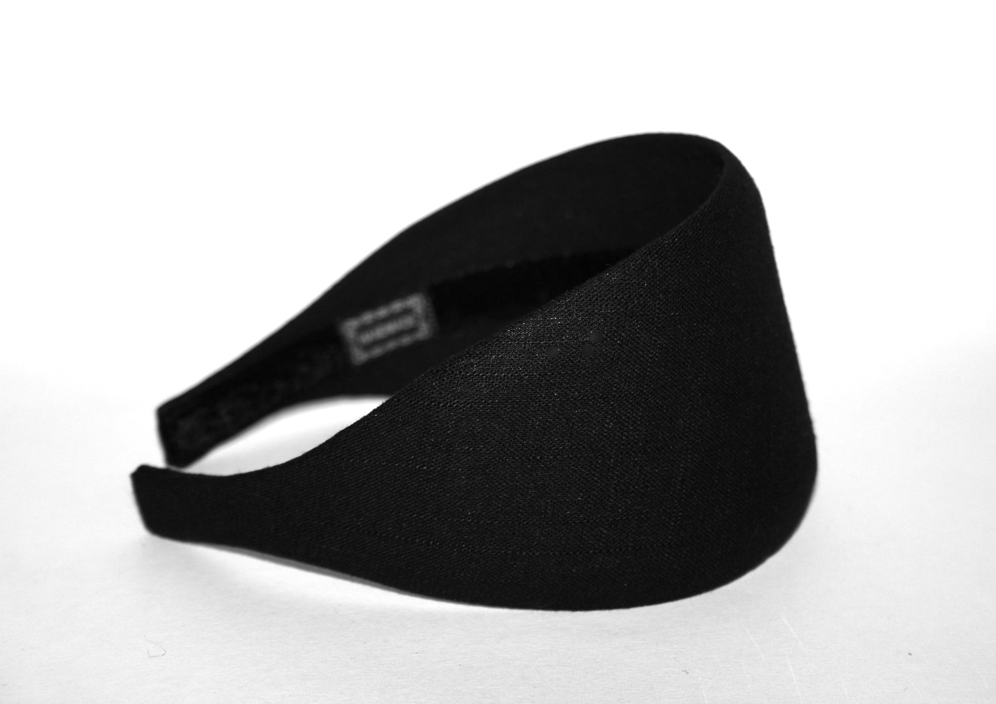 Black linen headband Women handmade hairband, adjustable, plastic free