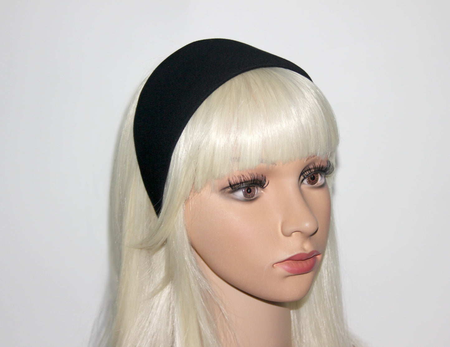Black denim headband Cotton bull denim head scarf adjustable, plastic free