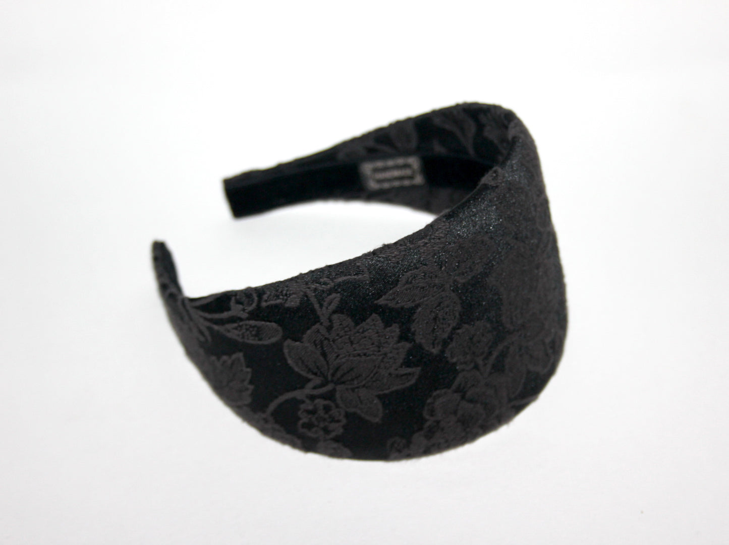 Jacquard cotton headband Black & Dark Brown head scarf, plastic free