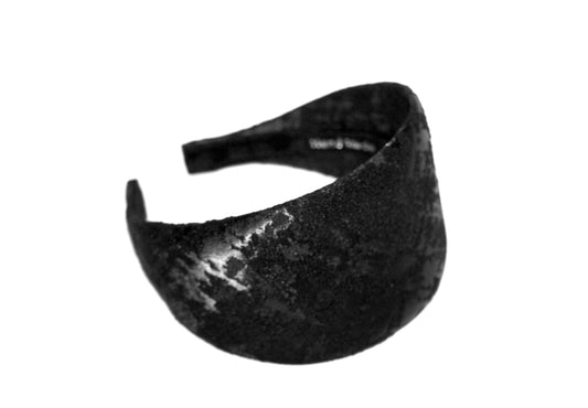 Black jacquard headband women Abstract pattern hairband, plastic free