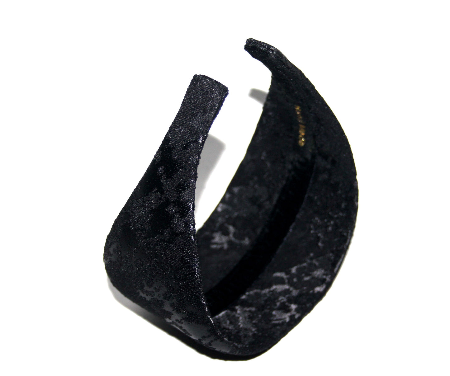 Black jacquard headband women Abstract pattern hairband, plastic free