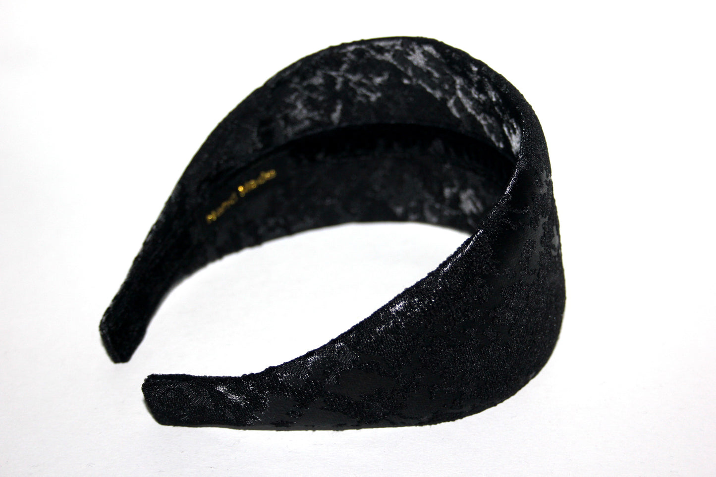 Black jacquard headband women Abstract pattern hairband, plastic free
