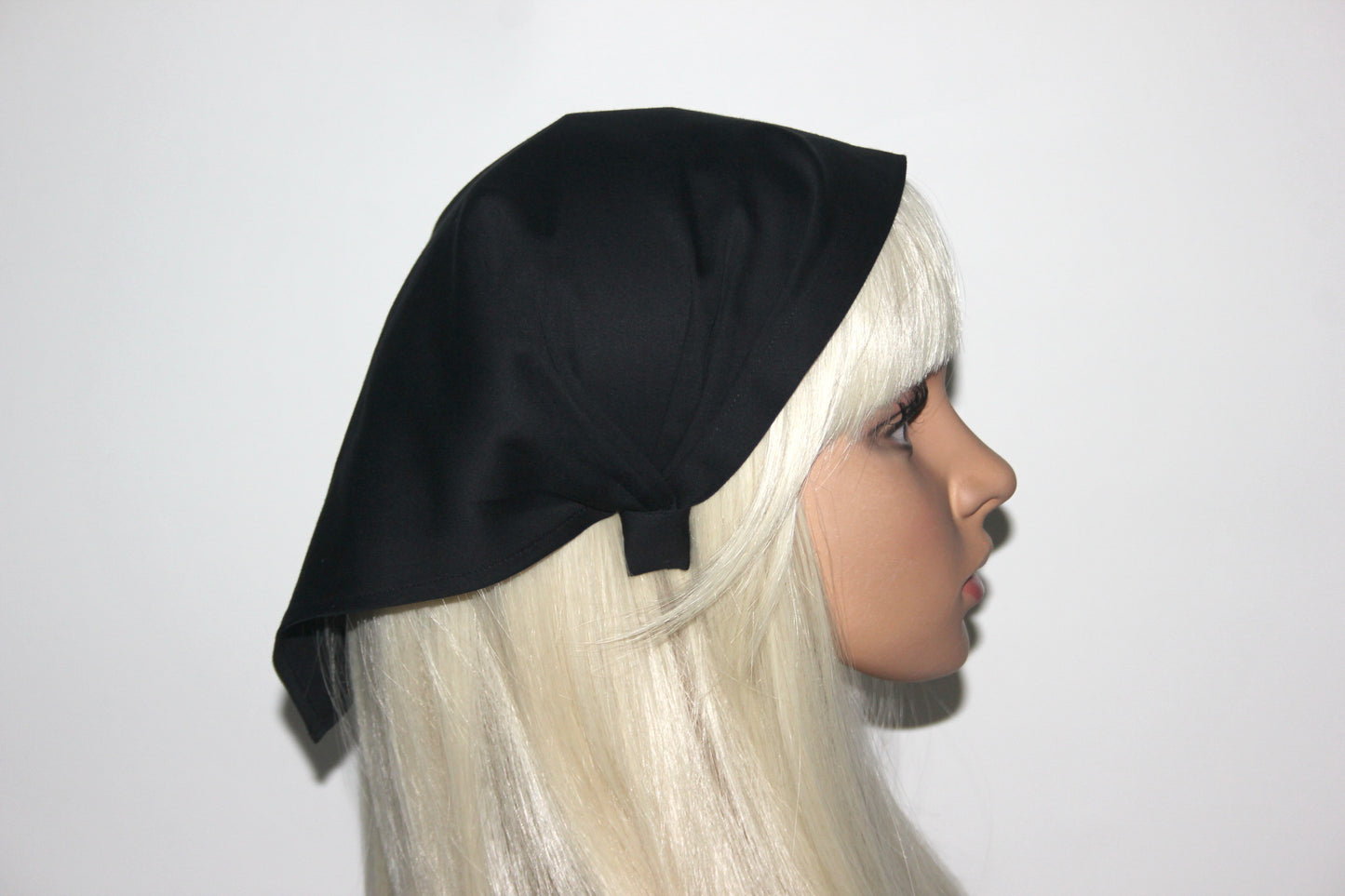 Black cotton bandana headband Triangle headcover