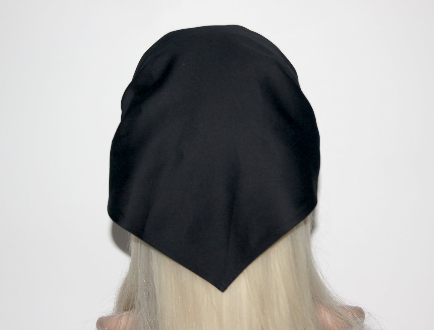 Black cotton bandana headband Triangle headcover