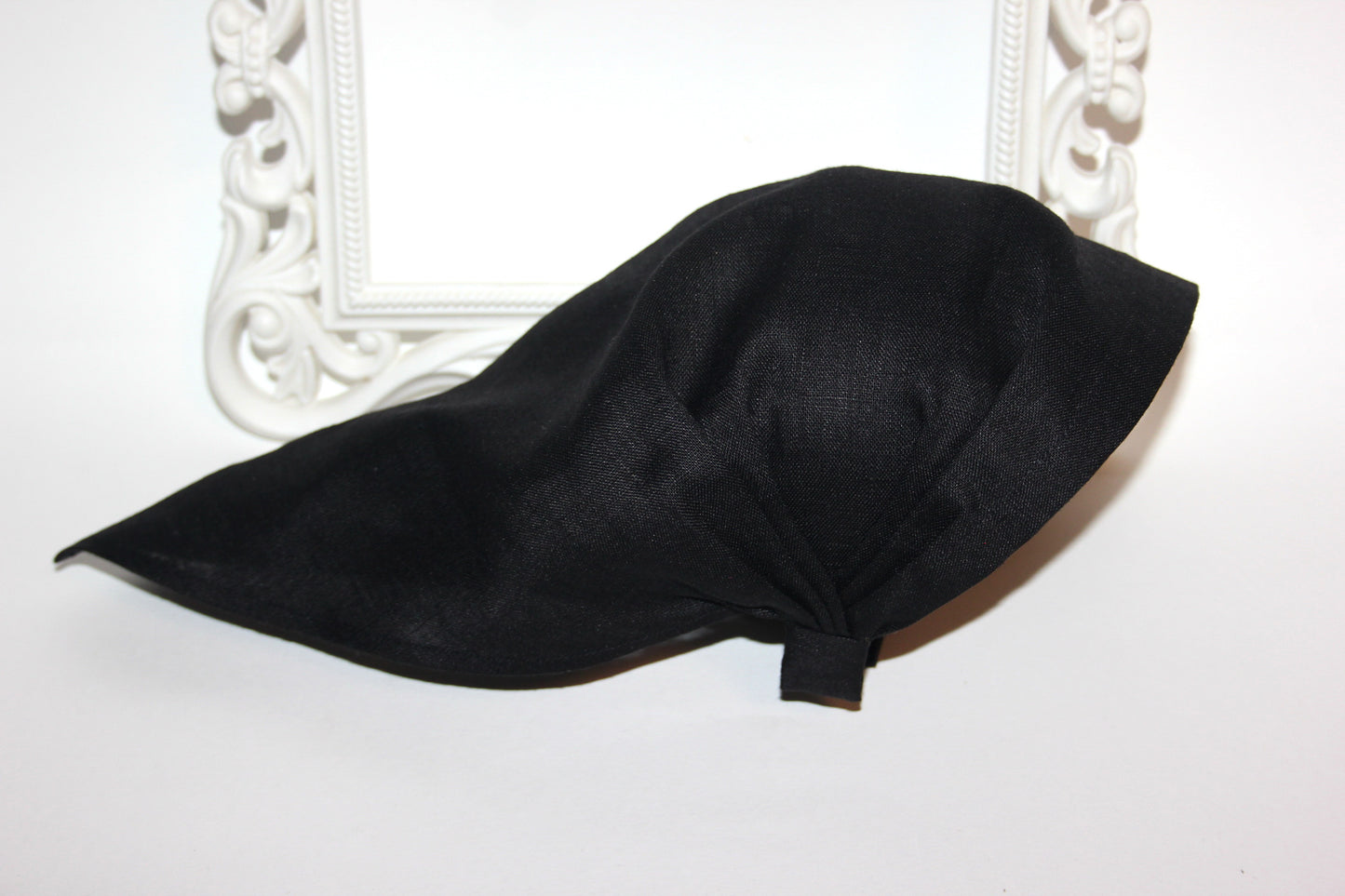 Black triangle bandana Linen alopecia headband Comfy hippie headband