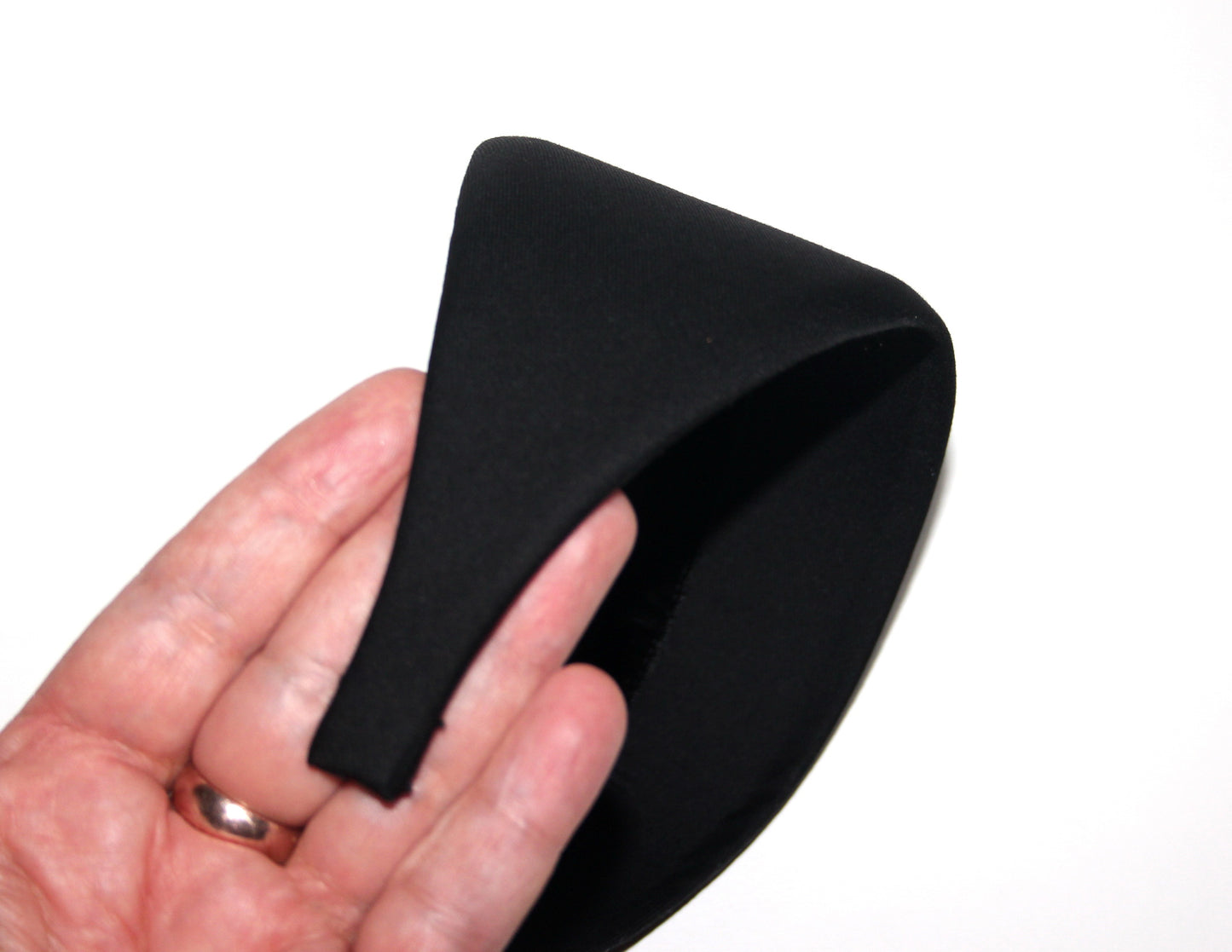 Black cotton/viscose headband, plastic free