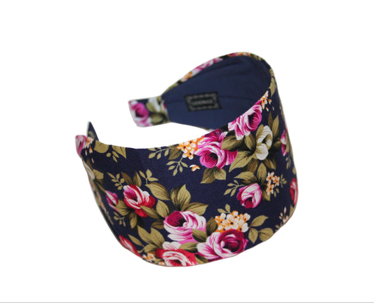 Floral cotton print headband women hair accessory