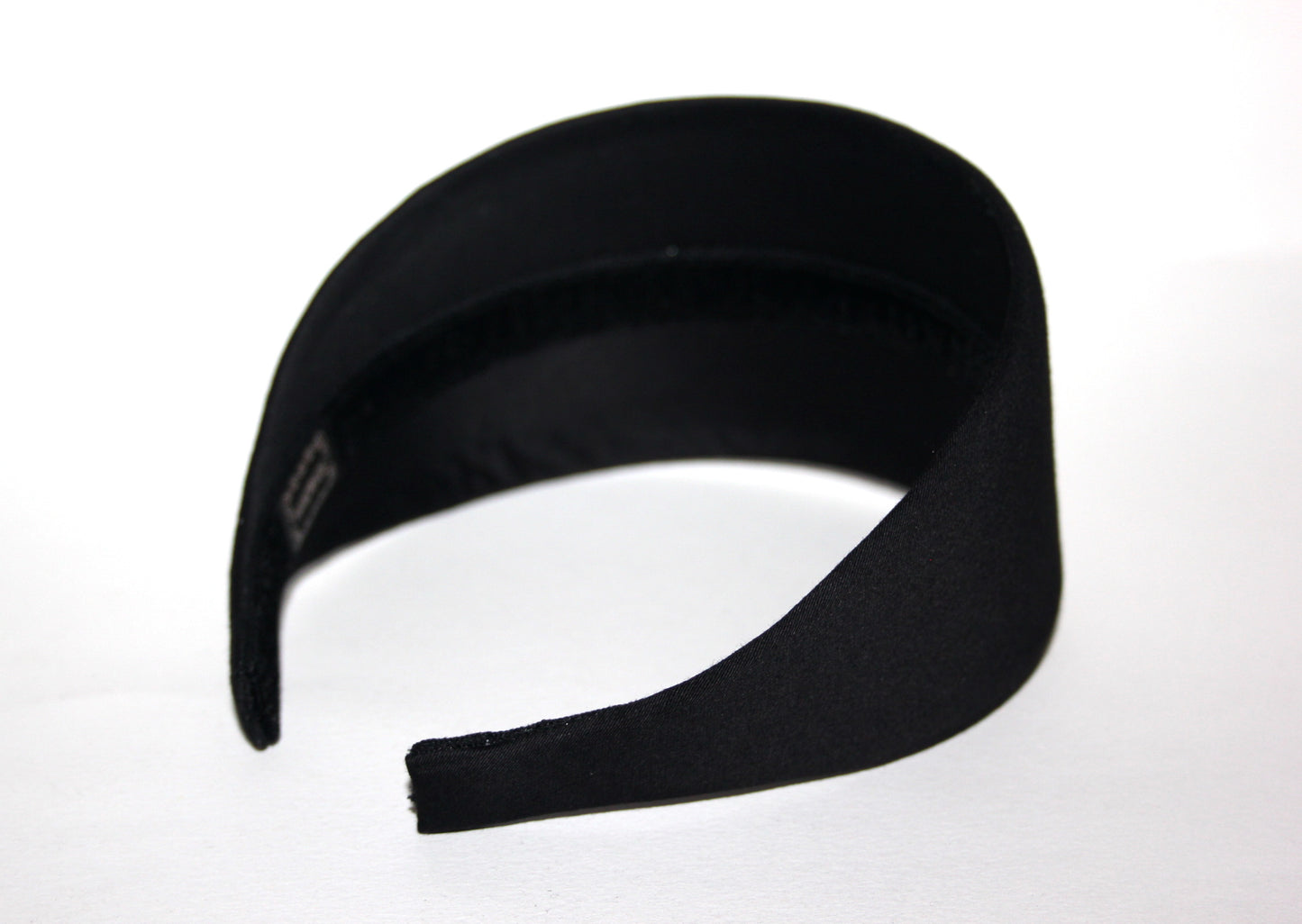 Black cotton/satin headband Plain satin touch hairband scarf, plastic free