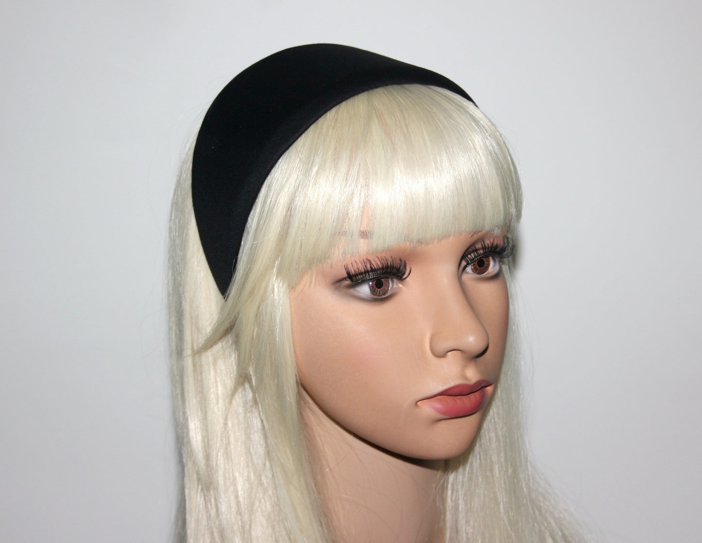 Black cotton/viscose headband, plastic free