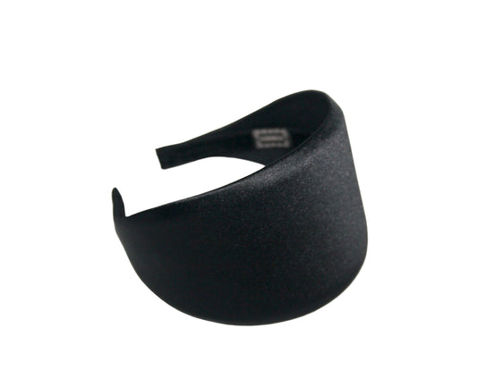 Satin headband Black hairband for women Plastic free head piece