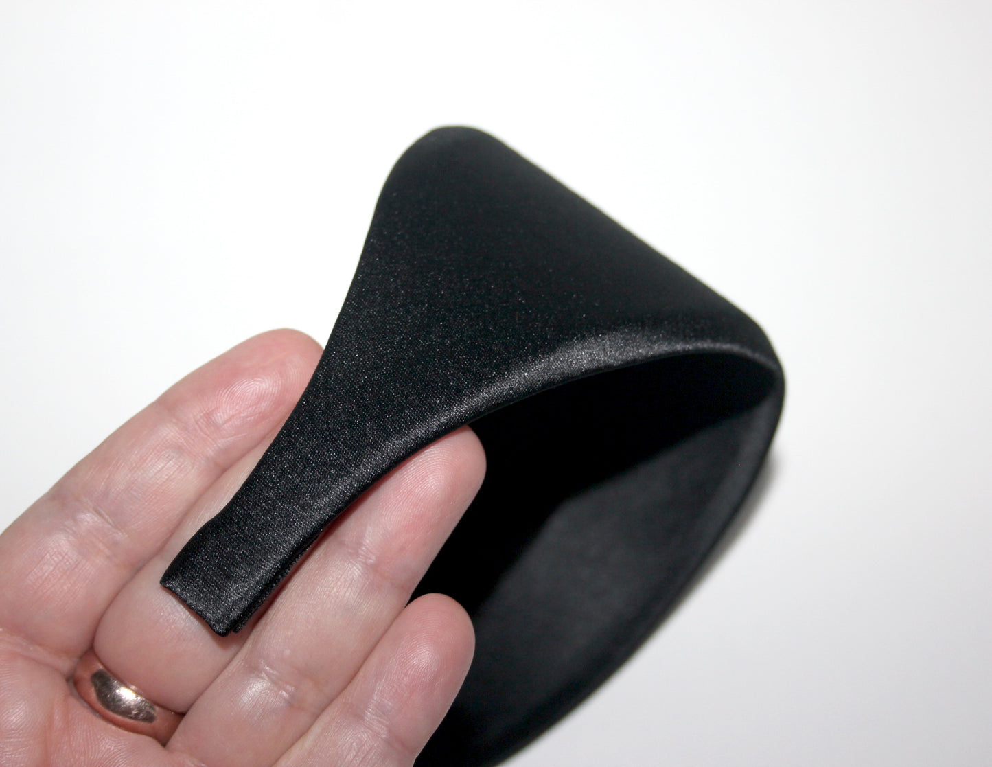 Satin headband Black hairband for women Plastic free head piece