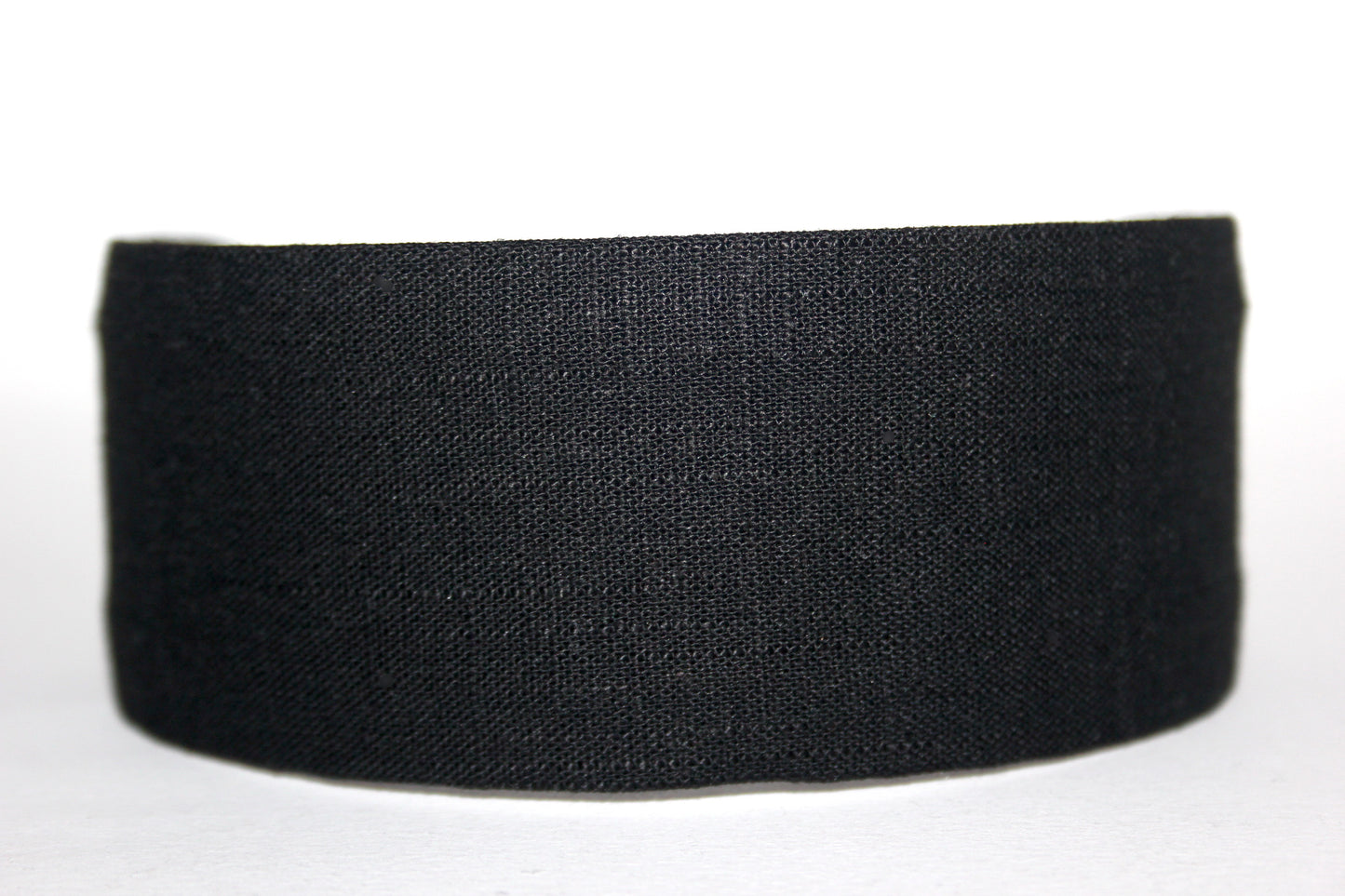 Black linen flat headband Handmade women hairband, adjustable, plastic free