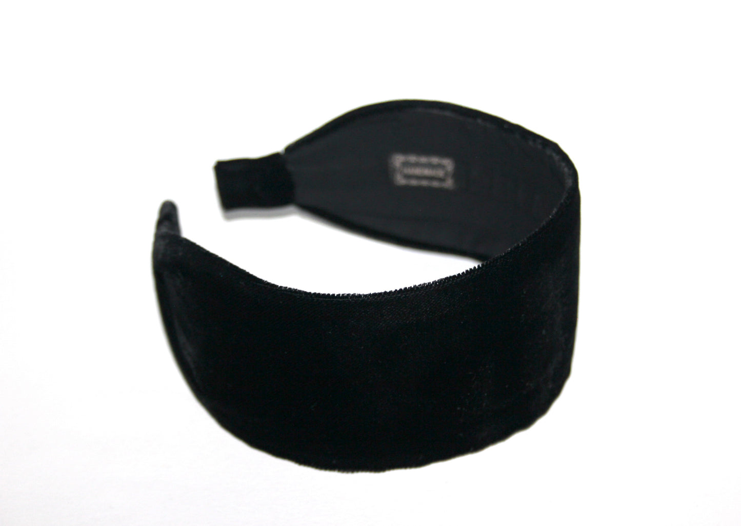 Black velvet flat headband Handmade women hairband