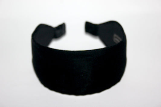 Black velvet flat headband Handmade women hairband