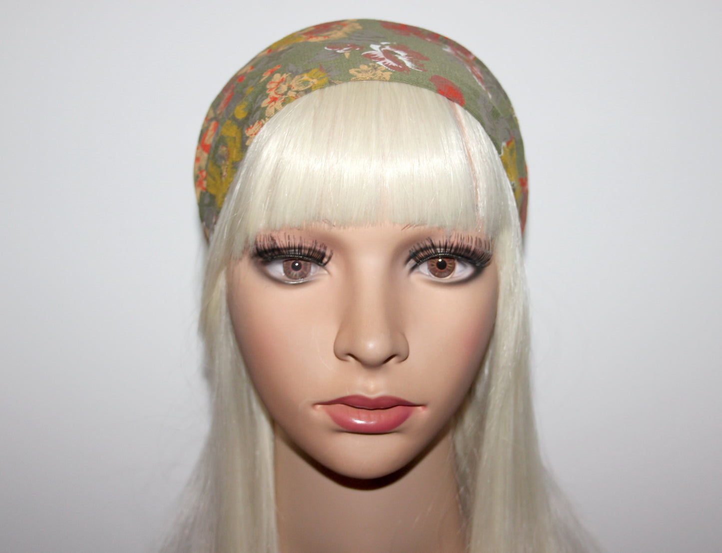 Army Green headband bandana Boho print hairband scarf