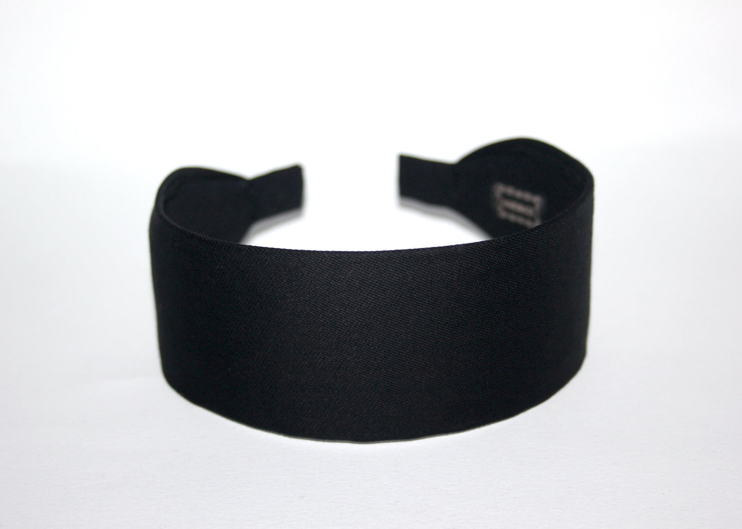 Black cotton flat headband Handmade women hairband, adjustable, plastic free