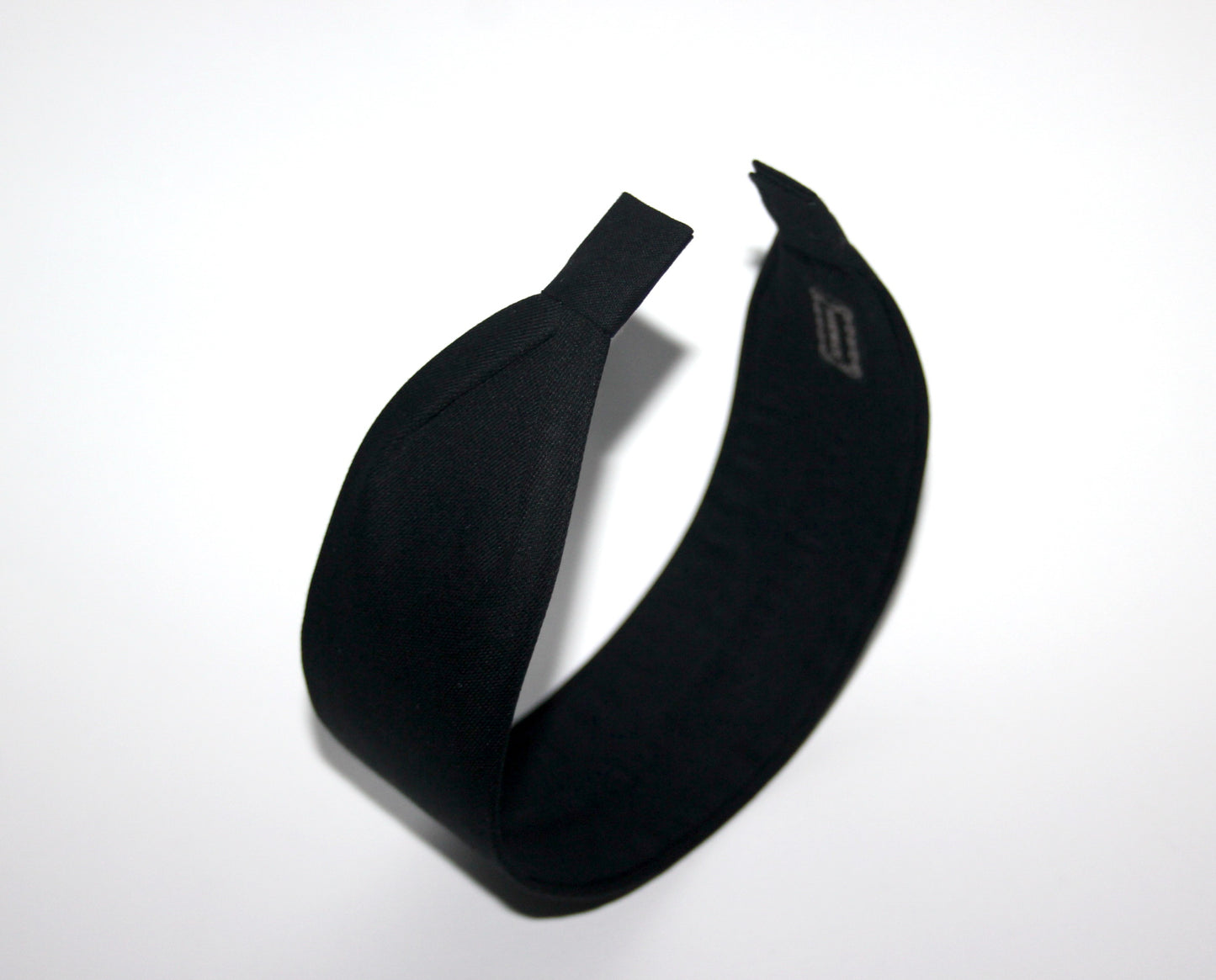 Black cotton flat headband Handmade women hairband, adjustable, plastic free