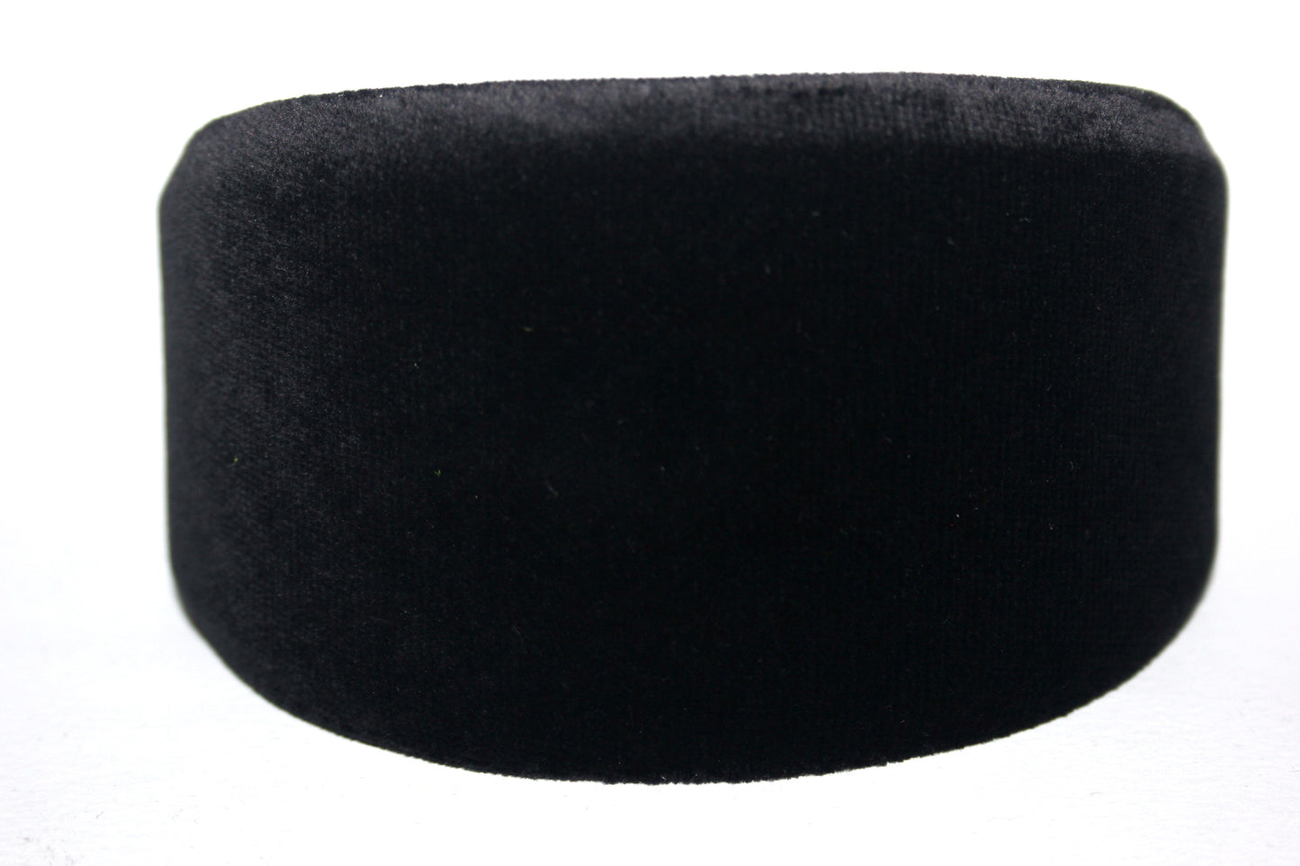Black cotton velvet headband for women, wide hairband, plastic free