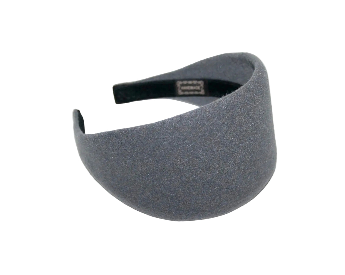 Gray felted headband Warm head scarf Handmade head corver Preppy head accessory, plastic free