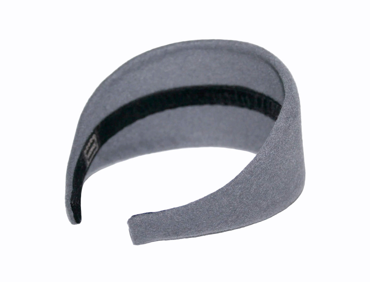 Gray felted headband Warm head scarf Handmade head corver Preppy head accessory, plastic free