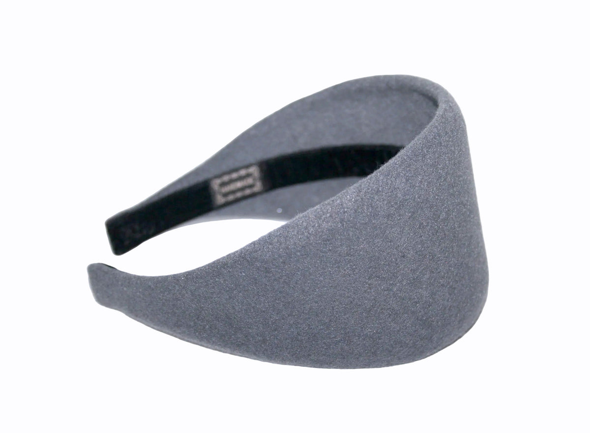 Gray felted headband Warm head scarf Handmade head corver Preppy head accessory, plastic free