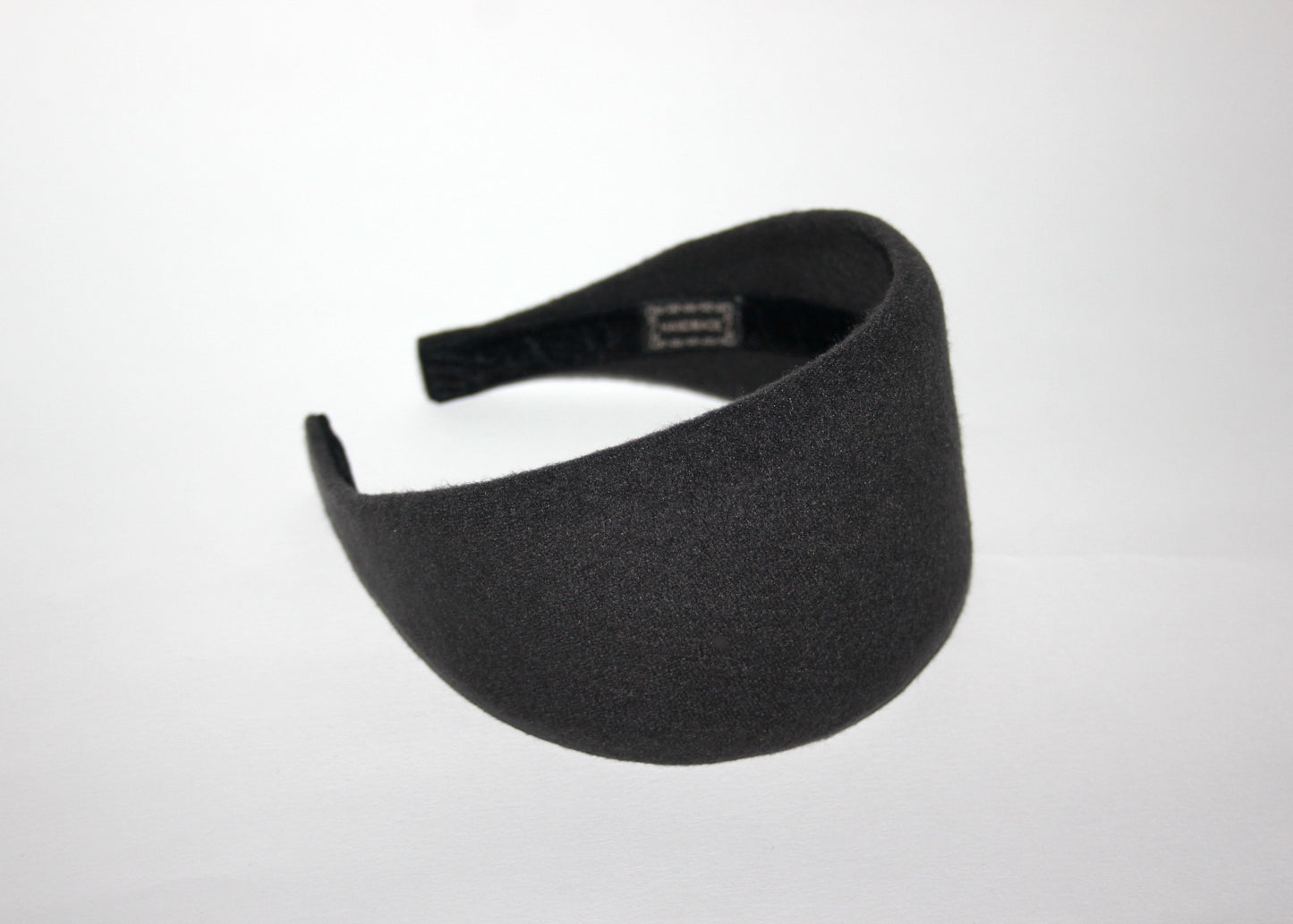 Charcoal Gray felted headband Warm head scarf Handmade head corver Preppy head accessory, plastic free