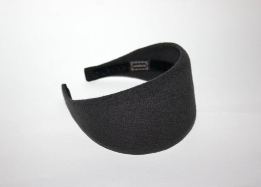 Charcoal Gray felted headband Warm head scarf Handmade head corver Preppy head accessory, plastic free