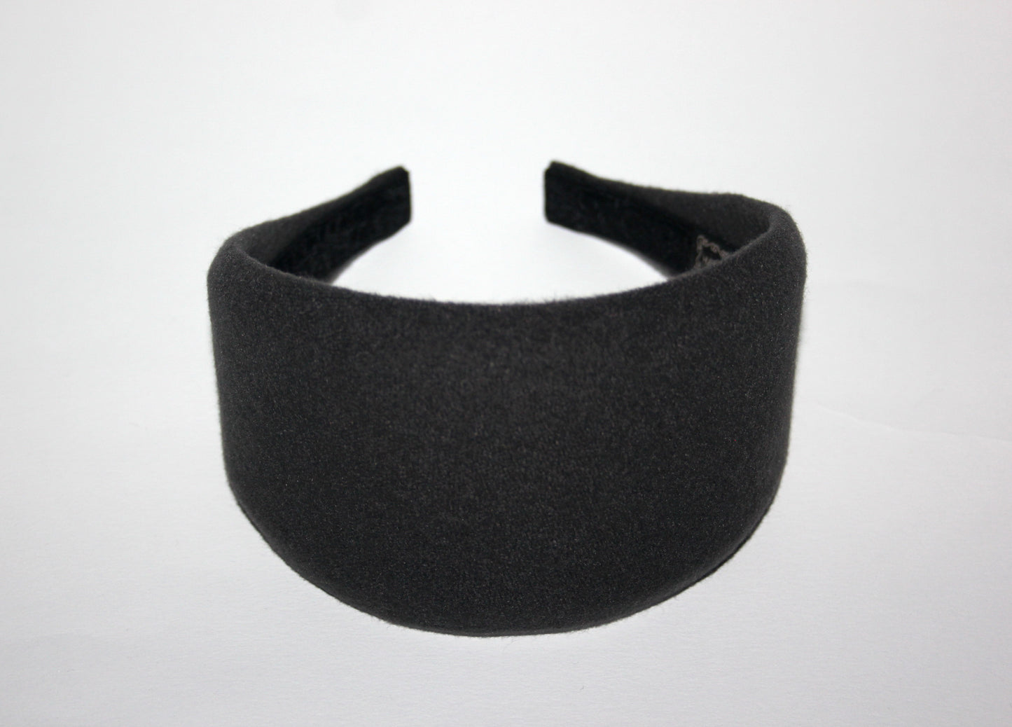 Charcoal Gray felted headband Warm head scarf Handmade head corver Preppy head accessory, plastic free