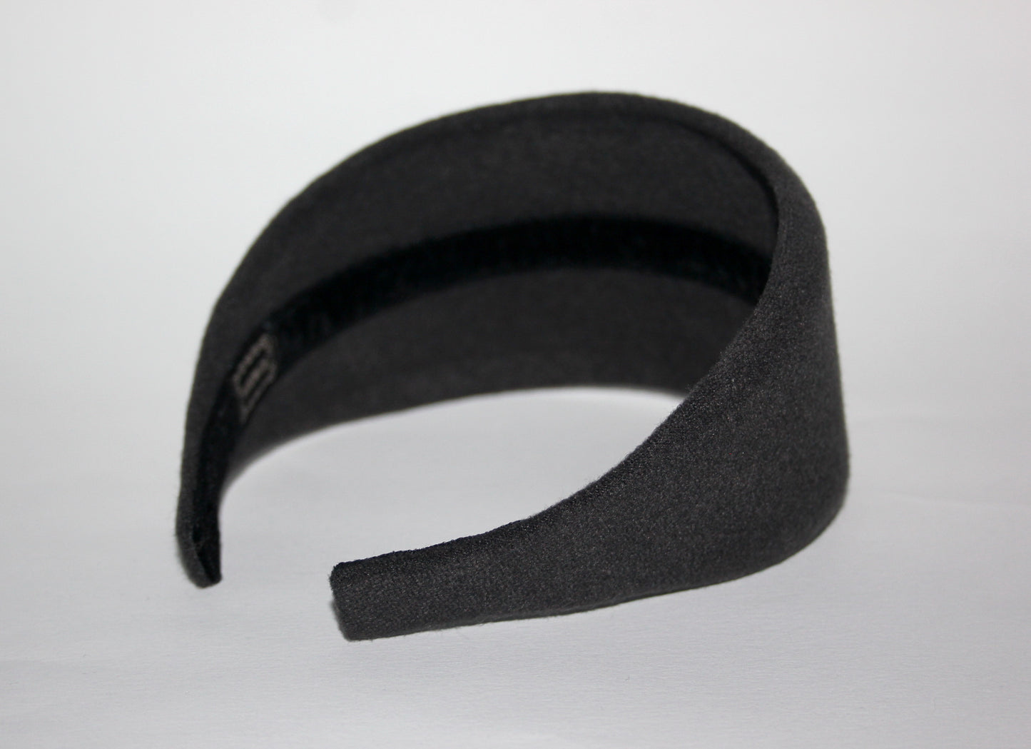 Charcoal Gray felted headband Warm head scarf Handmade head corver Preppy head accessory, plastic free