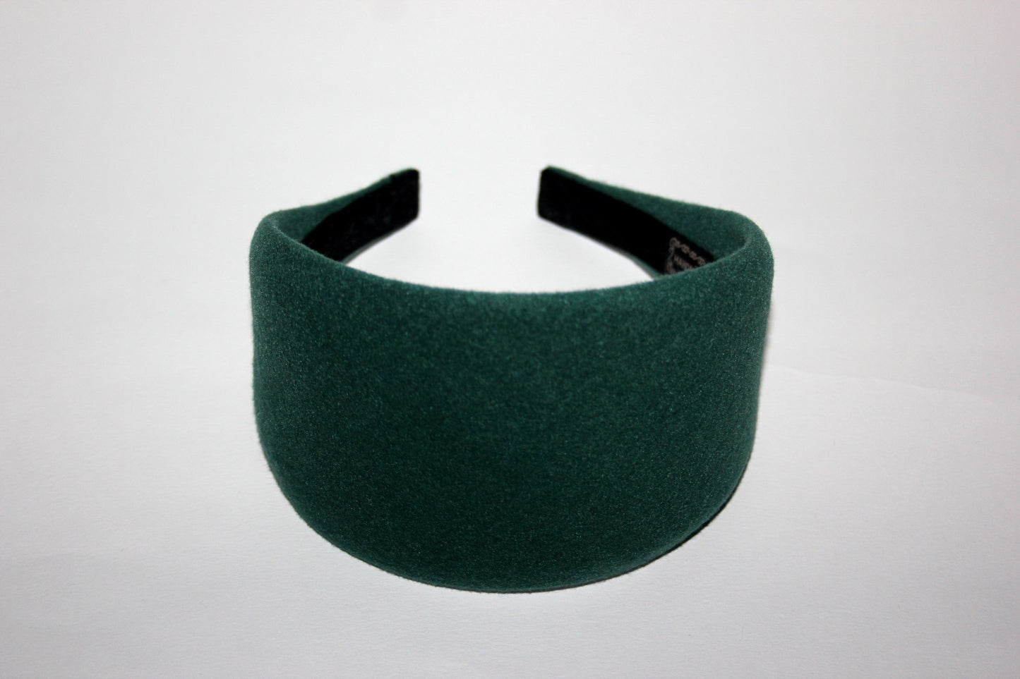 Pine Green felted headband Warm head scarf Handmade head corver Preppy head accessory, plastic free