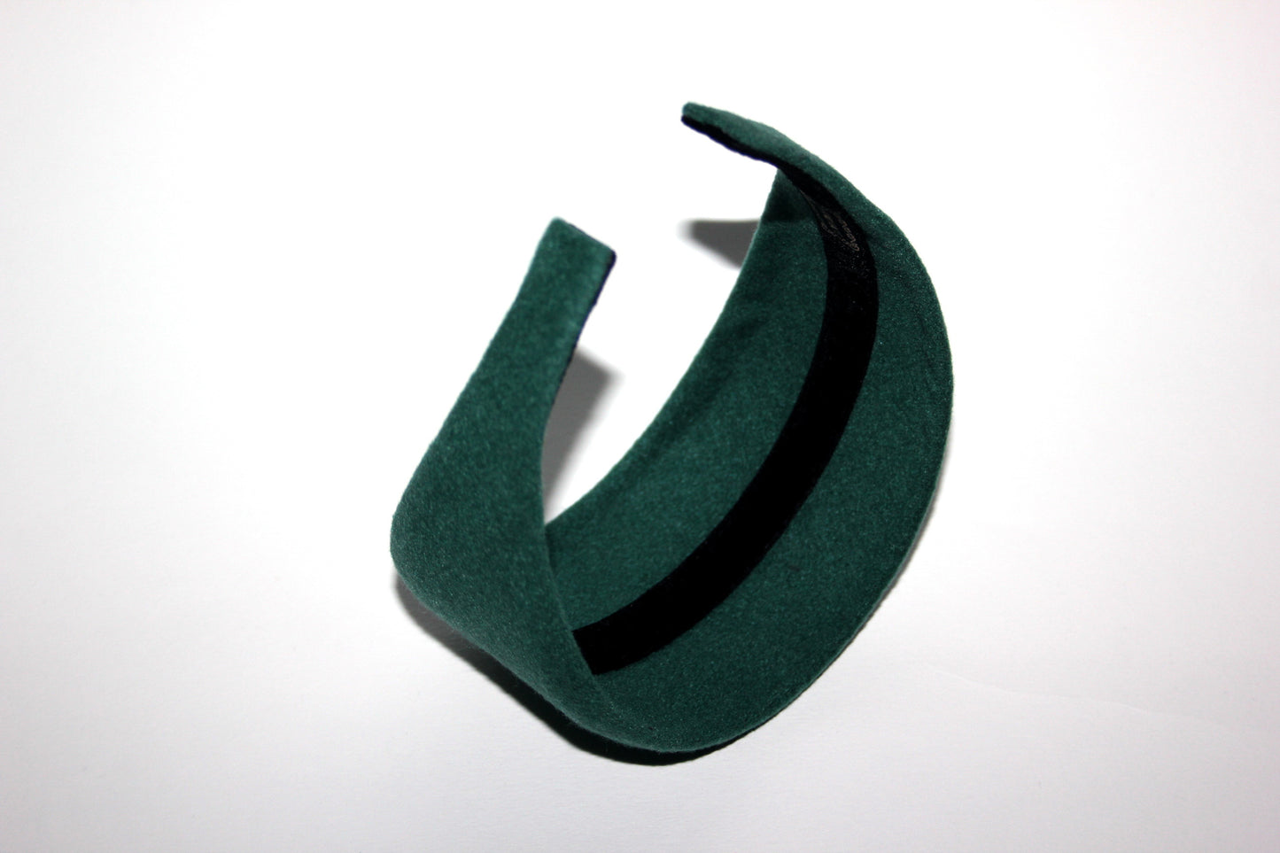 Pine Green felted headband Warm head scarf Handmade head corver Preppy head accessory, plastic free