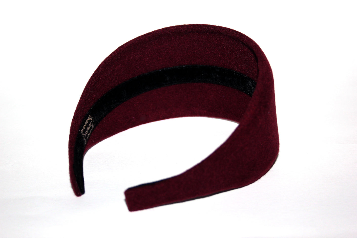 Dark Maroon felted headband Warm head scarf Handmade head corver Preppy head accessory, plastic free