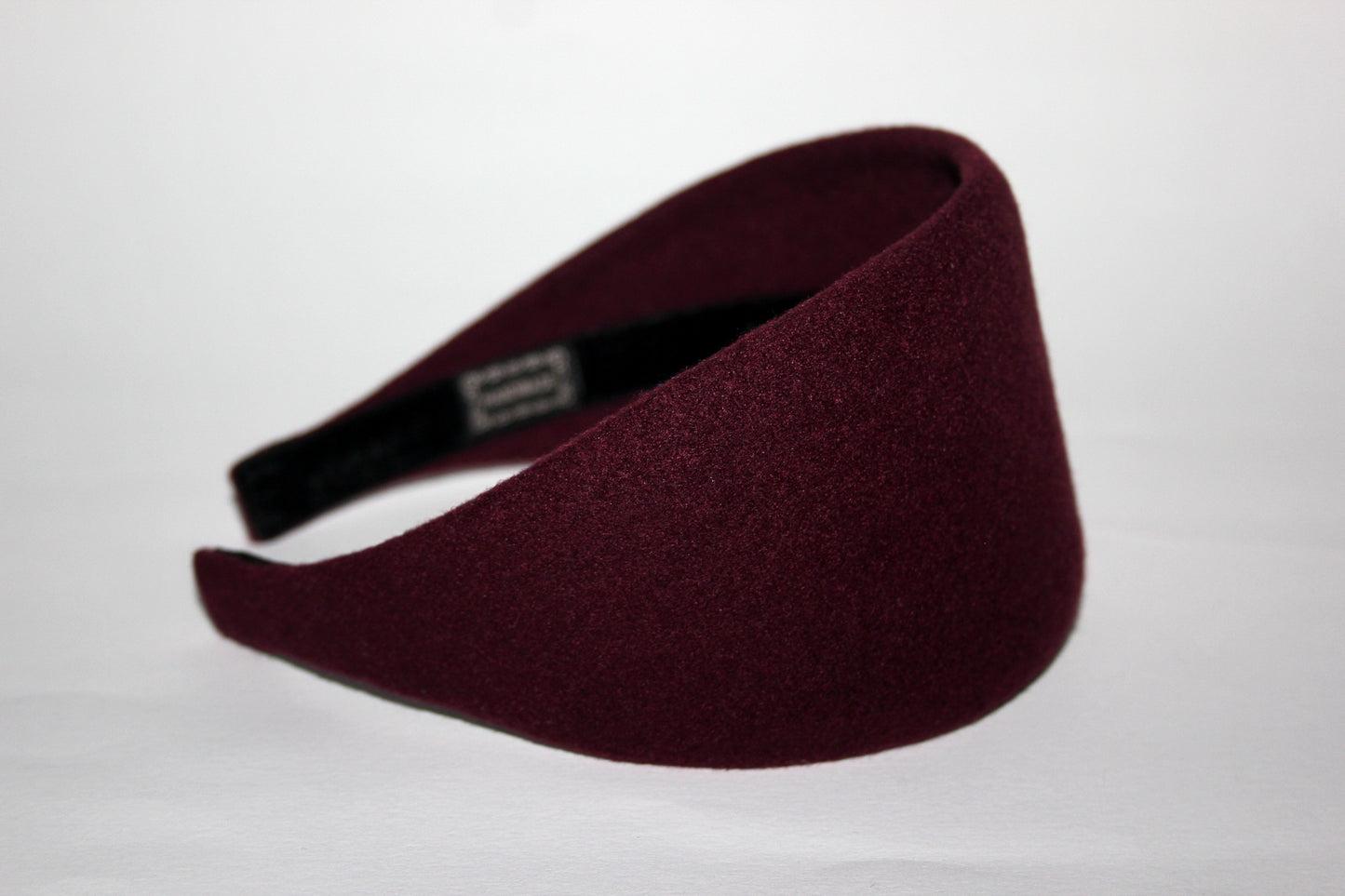 Dark Maroon felted headband Warm head scarf Handmade head corver Preppy head accessory, plastic free